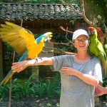 Bonnar with parrots